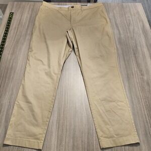 Peter Manning Pants Mens Beige 38x28 Lightweight Stretch Chino Slim‎ Fit